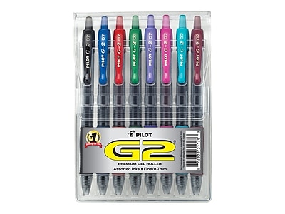 2 Pack of 8 PILOT G2 Premium Refillable /& Retractable Rolling Ball Gel Pens Assorted Color Inks, 31128 Fine Point