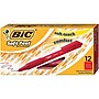 BIC Soft Feel Retractable Ballpoint Pens, Medium Point, Red Ink, 12/Pack (837399)~#|#~sp41816321_sc7