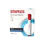 Staples Remarx Dry Erase Markers, Broad Point, Red, 12/Pack (18887)~#|#~sp41816551_sc7