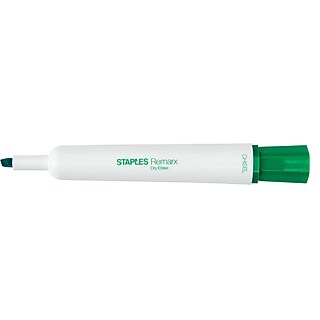 Staples Remarx Dry-Erase Markers, Chisel Tip, Black, 12/Pack