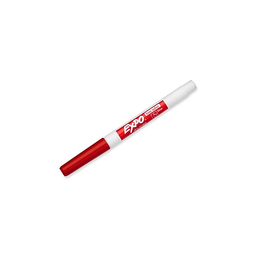 Expo® Low Odor Dry Erase Marker, Fine Point, Red, 12/pk (86002) at Staples