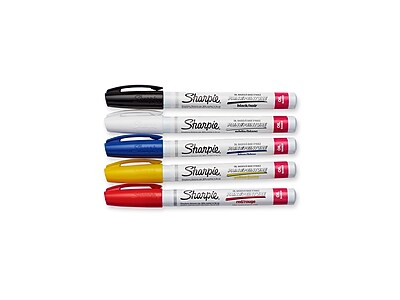 Sharpie Oil-Based Paint Markers, Fine Tip, Assorted Colors, 5/Pack (37371) Sansujyuku sansujyuku.com