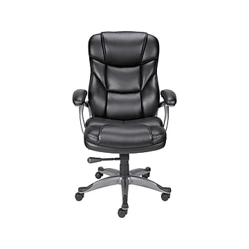 Staples Osgood Bonded Leather Managers High Back Chair with Built-in Lumbar Support