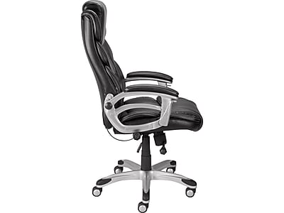 Staples Baird Bonded Leather Manager Chair Black 23234 At Staples