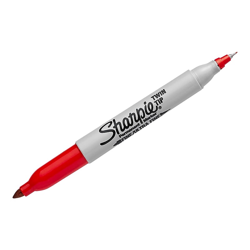 Sharpie Permanent Marker, Twin Tip, Red (32002) image 1