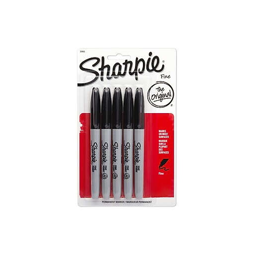 Sharpie® Fine Point Permanent Markers Black 5/pk (30665) at Staples