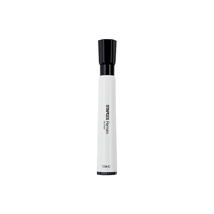Staples Remarx Dry-Erase Markers, Chisel Tip, Black, 12/Pack