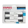Staples Remarx Dry Erase Markers, Chisel Point, Black, 4/Pack (29210)~#|#~sp41817030_sc7