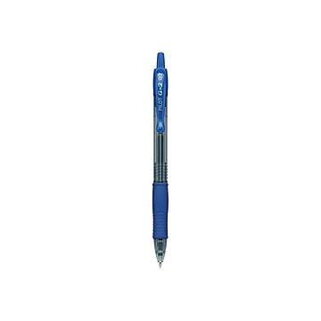 Pilot G2 Retractable Gel Pens, Fine Point, Blue Ink, Dozen (31021)