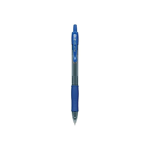 Pilot G2 Premium Retractable Gel Roller Pens, Fine Point, Blue, 12/Pack