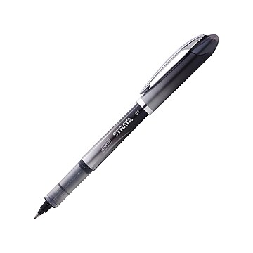 UPC 718103156646 product image for Staples Strata Rollerball Pens, Medium Point, Black Ink, Dozen (40828) | upcitemdb.com