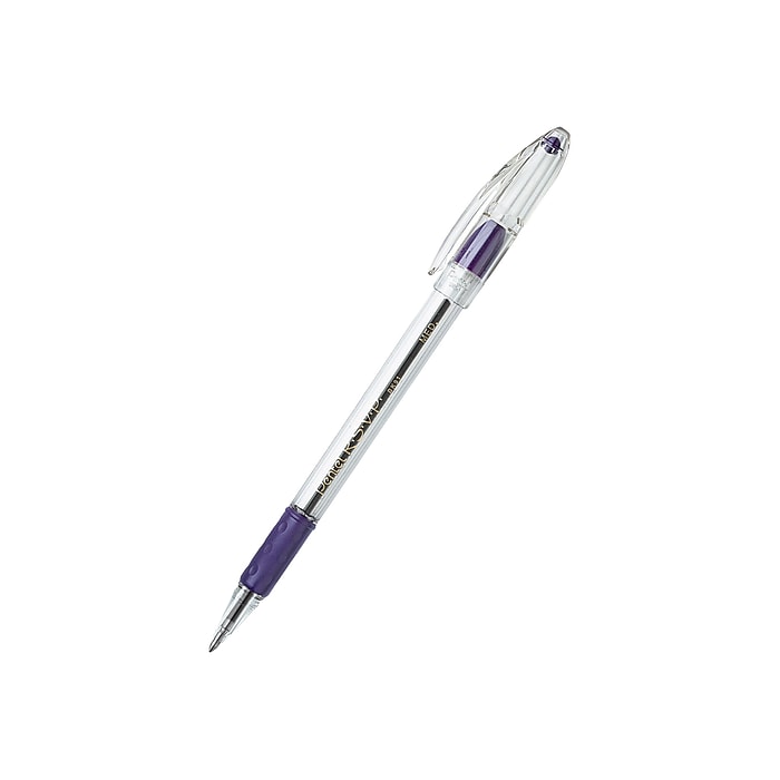 Pentel R.S.V.P. Ballpoint Pens, Medium Point, Purple Ink, 12/Pack