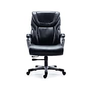 Staples Denaly Big & Tall Bonded Leather Manager Chair, Black (51468)