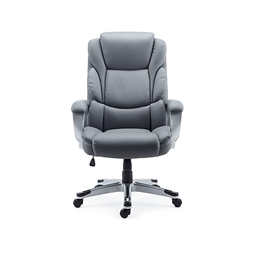 Staples Mcallum Bonded Leather Manager Chair, Gray (51474)