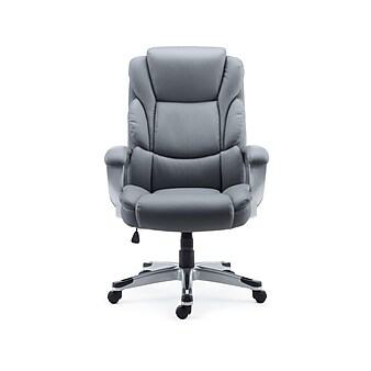 Staples Mcallum Bonded Leather Manager Chair, Gray (51474)