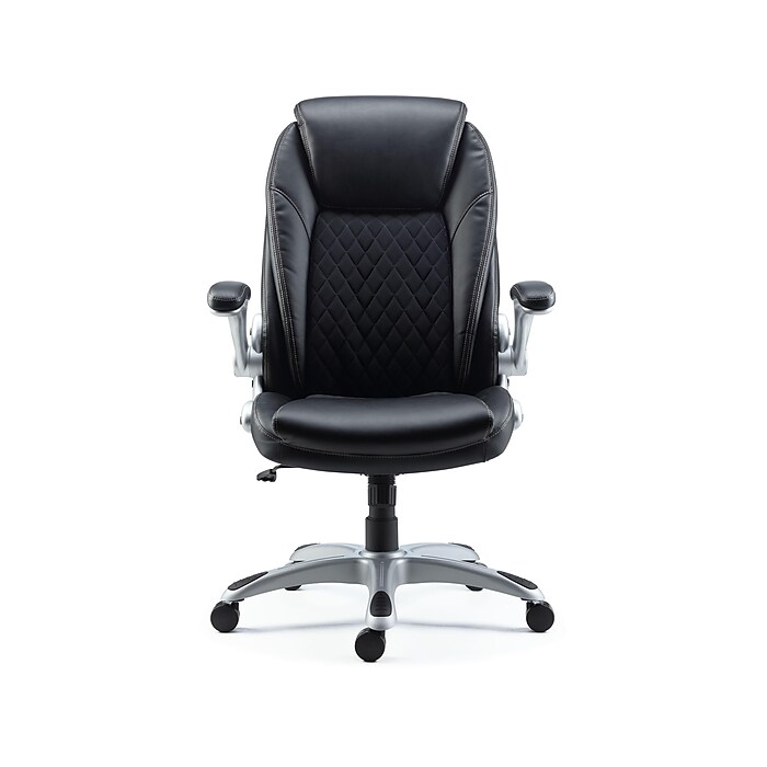 Staples Sorina Ergonomic Bonded Leather Swivel Executive Chair Black 58262 Staples