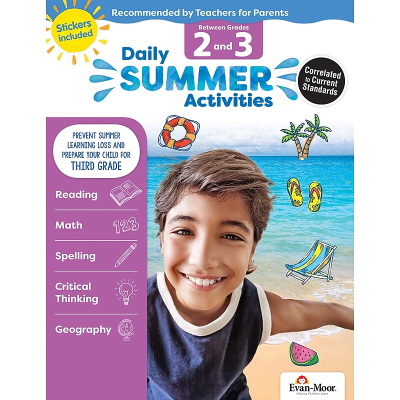 Evan-Moor Daily Summer Activities: Between Grades 2nd Grade and 3rd Grade, Activity Book (9781629384856) image 1