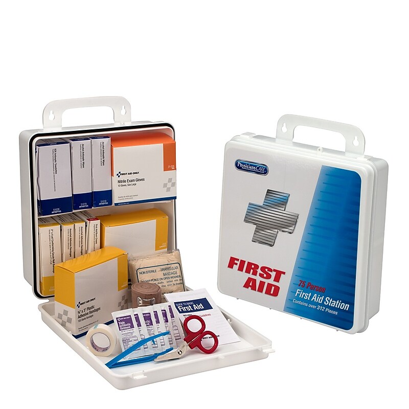 PhysiciansCare Unitized First Aid Kit, Plastic Case, 75 People, 312 Pieces(60003) image 1