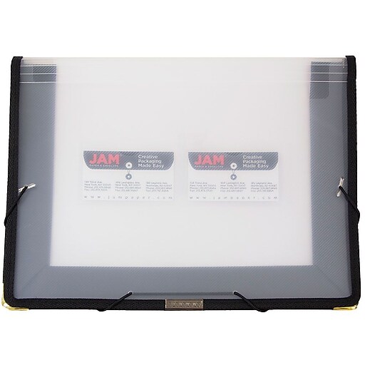 JAM Paper® Plastic Portfolio with Elastic, 3 In Expansion, 13 x 9 3/4