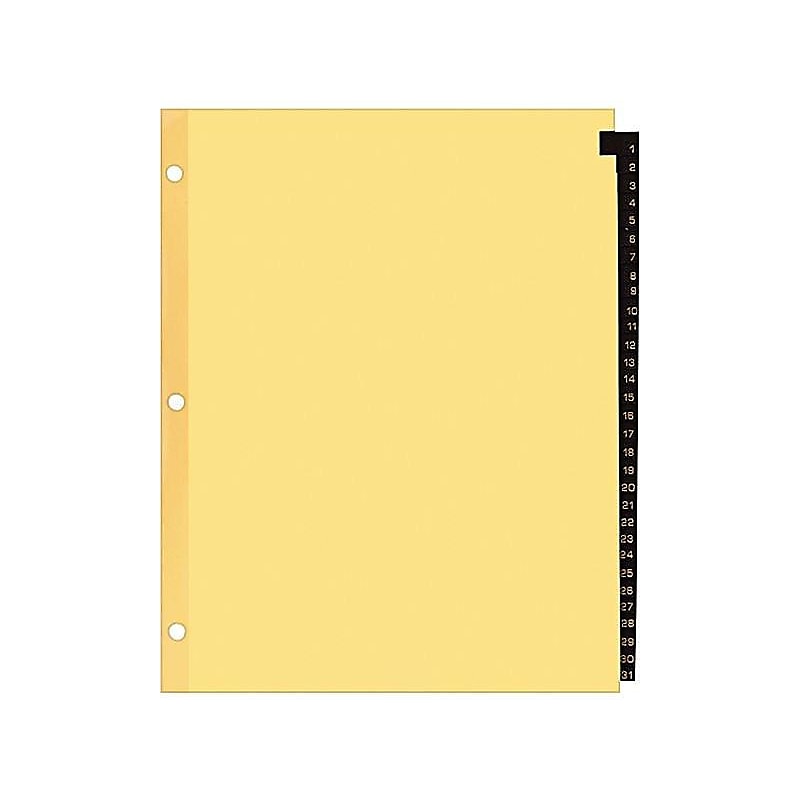 Staples Numeric Leather Dividers, 31-Tab, Red (13499/11327) image 1