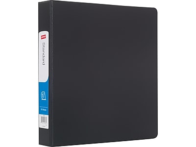 Staples Standard 1 1/2" 3-ring Non-view Binder Black (26412-cc) 55356/26412