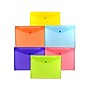 JAM Paper Plastic Envelopes with Snap Closure, Letter Size, Assorted Colors, 6/Pack (218S0RGBYPCL)~#|#~sp42113867_sc7