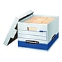 Bankers Box Stor/File™ Medium-Duty FastFold File Storage Boxes, Lift-Off Lid, Letter/Legal Size, White/Blue, 12/Carton (00789)~#|#~sp42113976_sc7