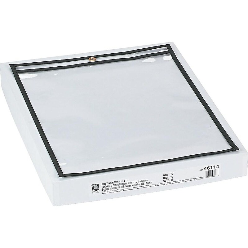 C-Line Job Ticket Holders, 11" x 14", Clear, 25/Box (46114) image 1