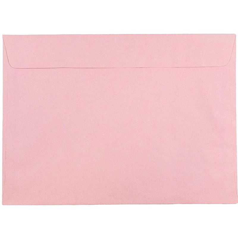 JAM Paper 9 x 12 Booklet Envelopes, Baby Pink, 100/Pack (31512738c) image 1