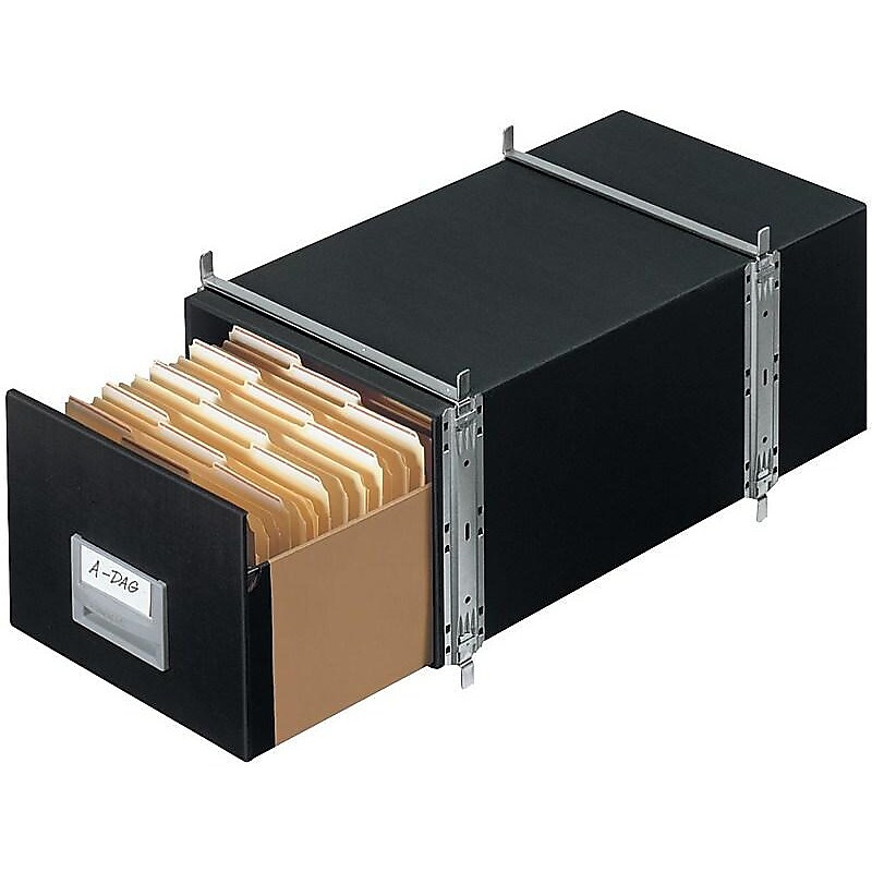 Bankers Box Staxonsteel Storage Drawers, Stackable, Letter Size, Black, 6/Carton (00511) image 1