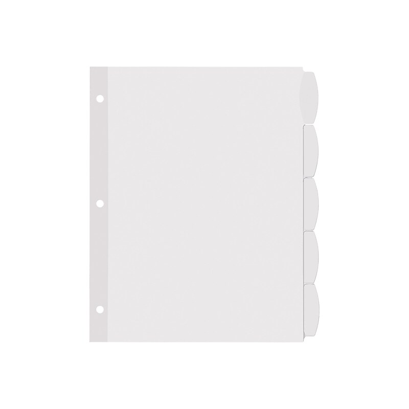 Avery Big Tab Printable Paper Dividers with Large White Labels, 5 Tabs, White, 20 Sets/Pack (14440) image 1