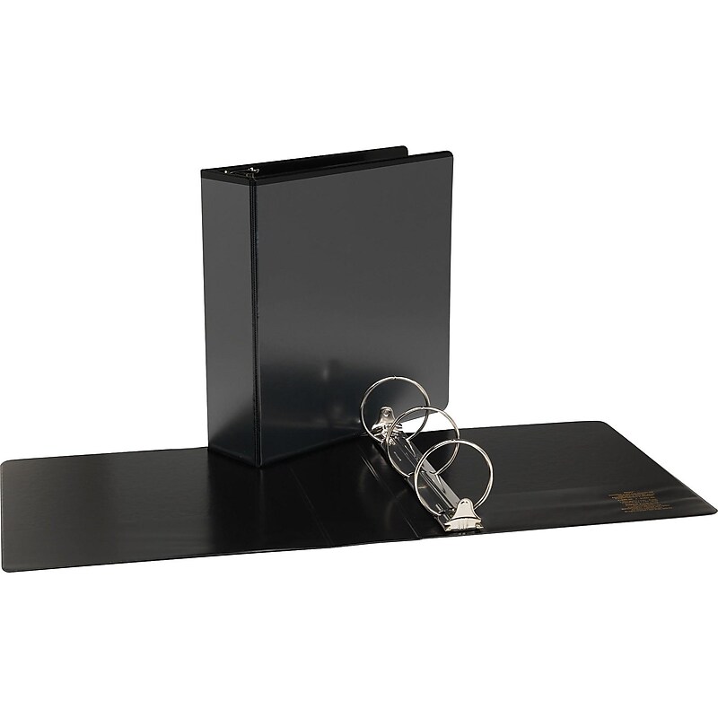 Simply 3" 3-Ring View Binders, Black, 6/Pack (23721/21690) image 1