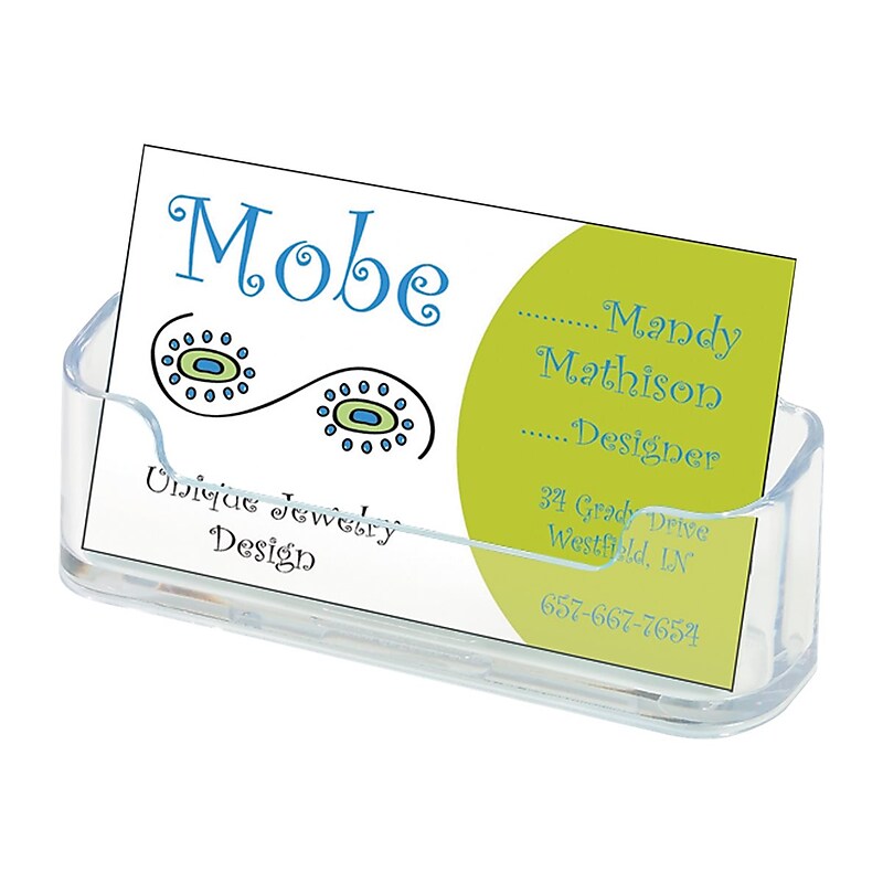 Staples Business Card Holder, Clear, 50 Card Capacity (16571-CC) image 1