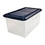 Advantus Extra Capacity File Storage Box with Lid, Letter Size, Clear/Navy (AVT-55797)~#|#~sp42114479_sc7