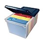 Advantus Extra Capacity File Storage Box with Lid, Letter Size, Clear/Navy (AVT-55797)~#|#~sp42114480_sc7
