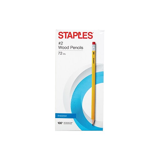 Staples PreSharpened Wooden Pencil, 2.2mm, 2 Soft Lead, 72/Pack