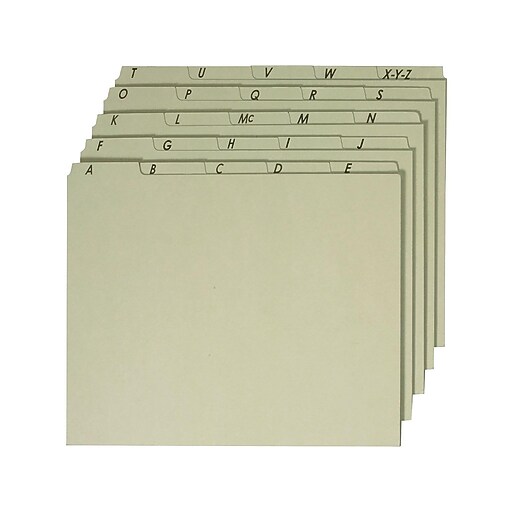 Staples® Pressboard AZ Filing Guide, Letter Size Staples