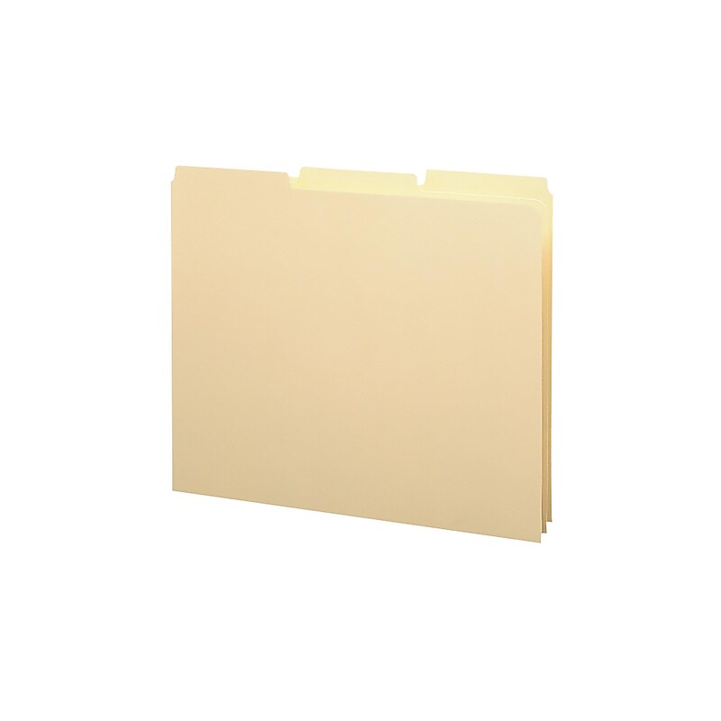Smead Filing Guides, 1/3-Cut Tab (Blank), Letter Size, Manila, 100/Box (50134) image 1