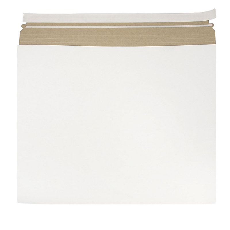 JAM Paper® Expandable Photo Mailer Envelopes with Self-Adhesive Closure, 17 x 14 x 1, White, 6 Rigid Mailers/Pack (48906708b) image 1