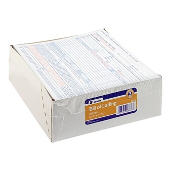 Adams 3-Part Carbonless Bill of Lading, 8.5"L x 7.44"W, 250 Sets/Book (B3876)