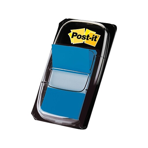 Postit® Flags, 1" x 1.7", Blue, 1200 Flags (680224) Staples