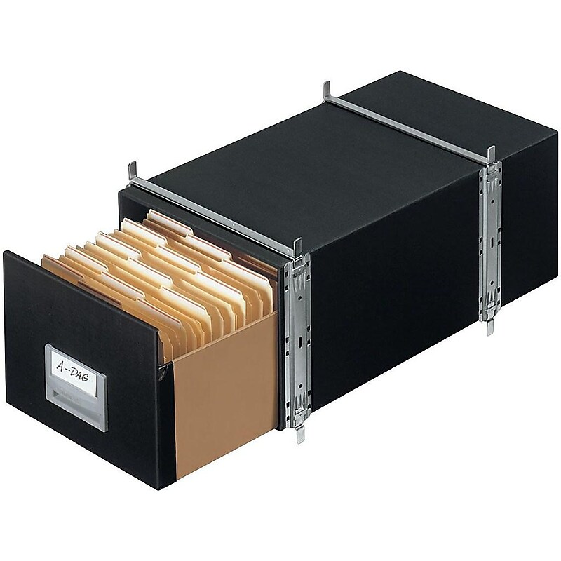 Bankers Box Staxonsteel File Storage Drawer, Legal Size, Black (00512) image 1