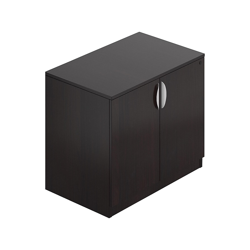 Offices To Go 29.5" Laminate Storage Cabinet with 1 Shelf, American Espresso (SL3622SC-AEL) image 1