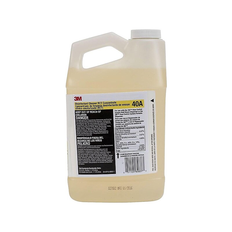 3M™ Disinfectant Cleaner RCT Concentrate, 0.5 Gallon, 4/Case (40A) image 1