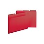 Smead Pressboard File Folders, 1/3-Cut Tab, 1" Expansion, Letter Size, Bright Red, 25/Box (21538)~#|#~sp42115083_sc7