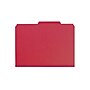 Smead Pressboard File Folders, 1/3-Cut Tab, 1" Expansion, Letter Size, Bright Red, 25/Box (21538)~#|#~sp42115086_sc7