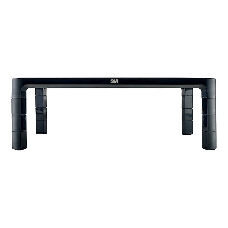 3M Adjustable Monitor Laptop Stand, 1.7" to 5.5", Holds Up to 20 lbs., Black (MS85B) image 1