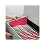 Smead Pressboard File Folders, 1/3-Cut Tab, 1" Expansion, Letter Size, Bright Red, 25/Box (21538)~#|#~sp42115100_sc7