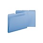 Smead Pressboard File Folders, 1/3-Cut Tab, 1" Expansion, Letter-Size, Blue, 25/Box (21530)~#|#~sp42115105_sc7