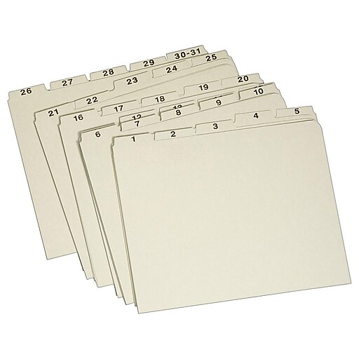 Shop Staples For Staples Pressboard 1 31 Filing Guide Letter Size